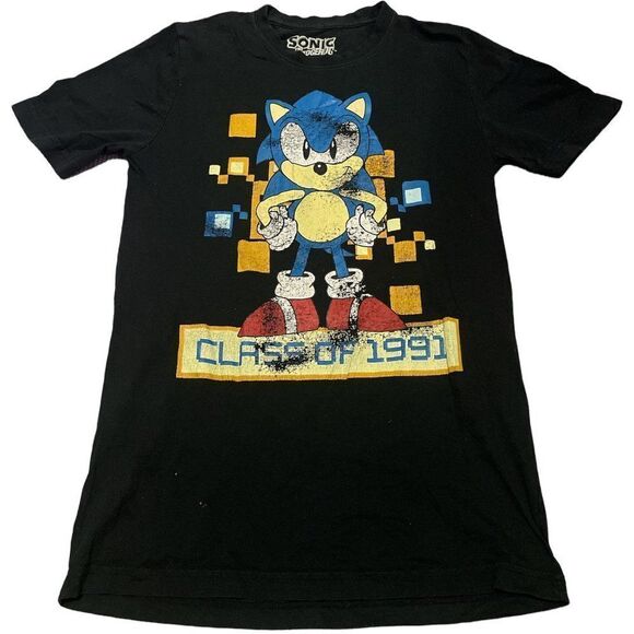 Vintage Rare Collectible Official Sega Sonic Graphic Print Tee - Picture 1 of 2